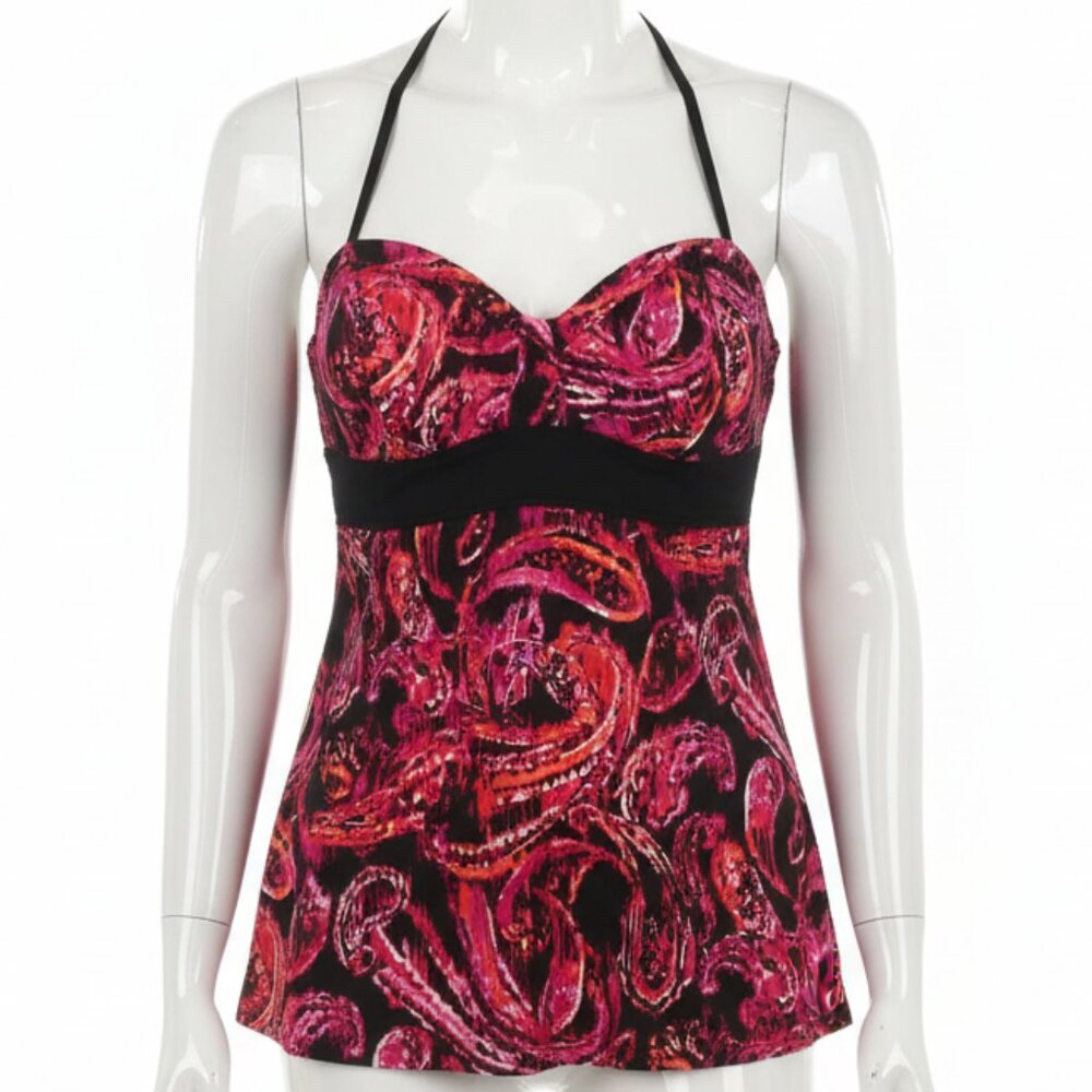 Elle Women's halter top Paisley Summer Beach Size large